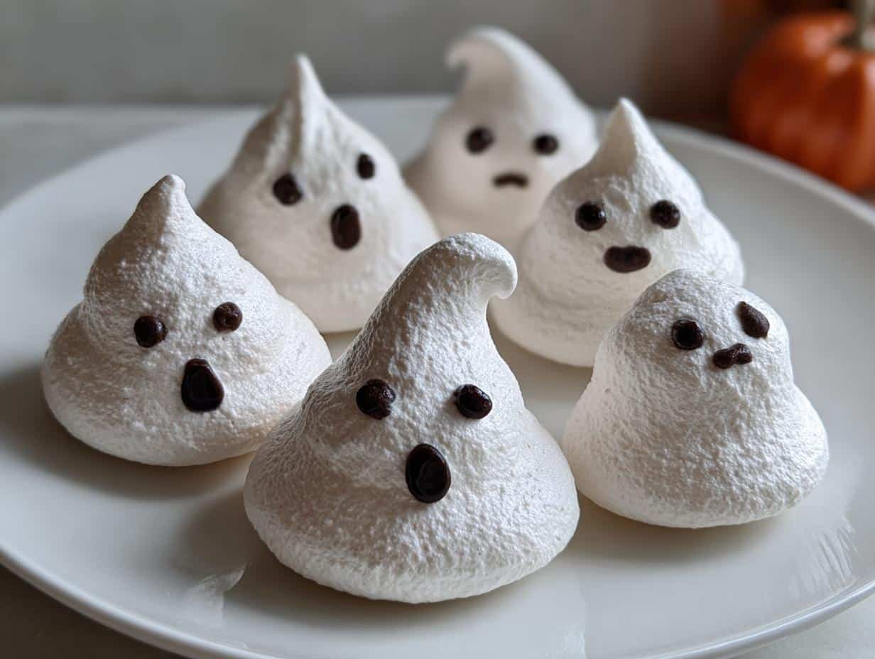 Spooky Ghost Meringue Cookies: Simple 5-Ingredient Magic