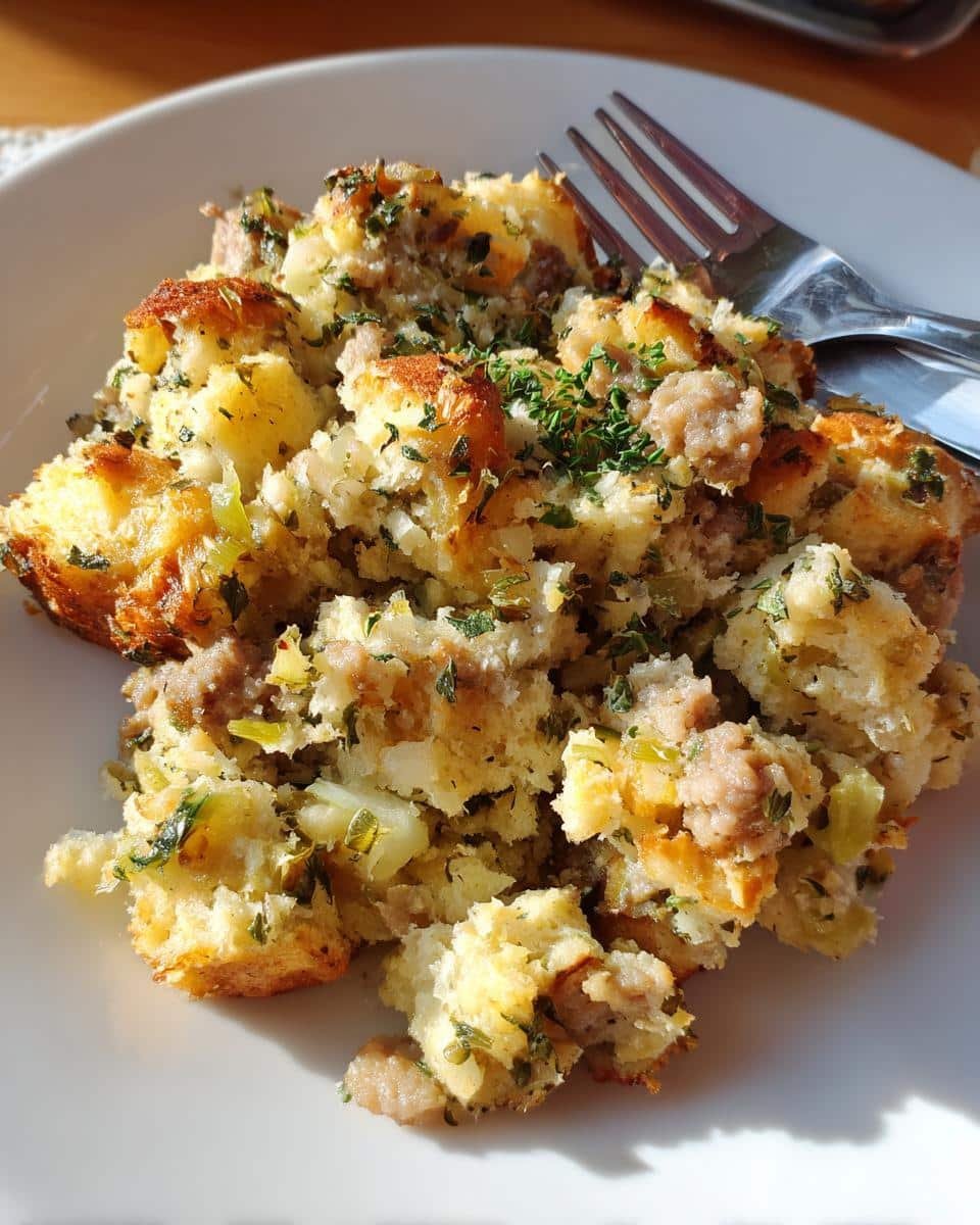 Herb Stuffing with Sausage - detail 1