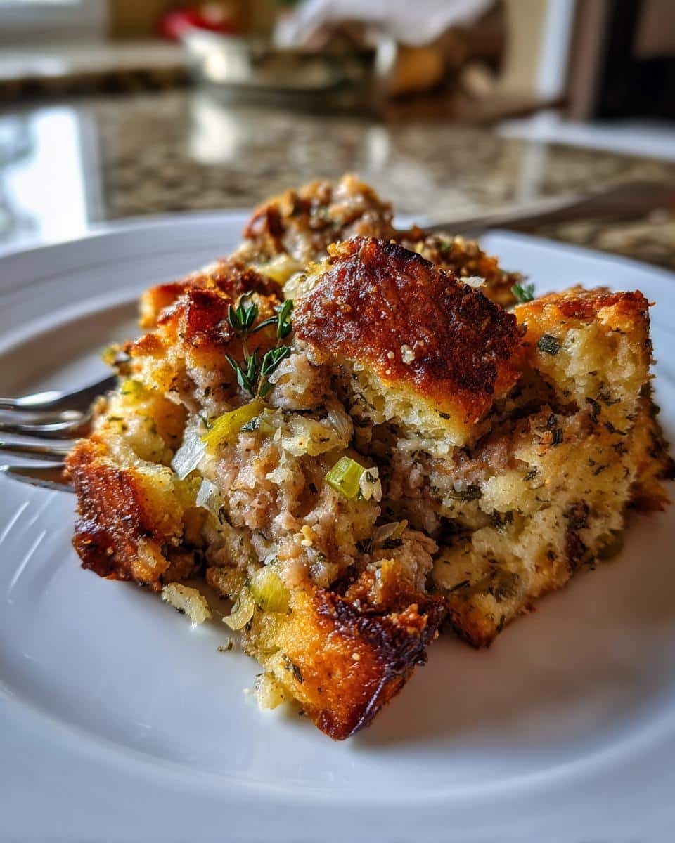 Herb Stuffing with Sausage - detail 2