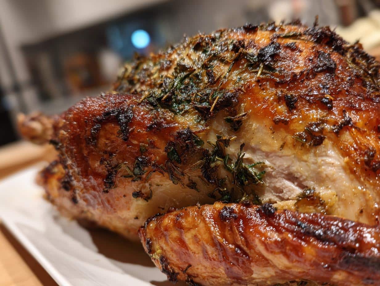 Juicy Herbed Sage Butter Roast Turkey in 3 Simple Steps