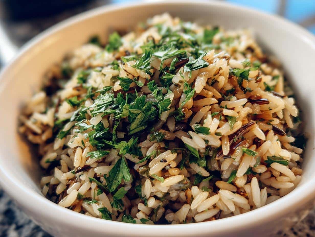 Hearty Herbed Wild Rice Pilaf With 5 Secret Flavors
