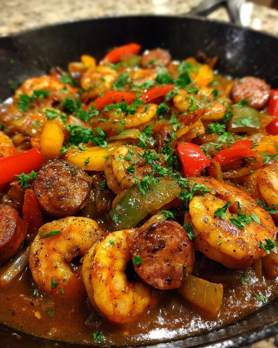 Keto Cajun Shrimp and Sausage Skillet - detail 1
