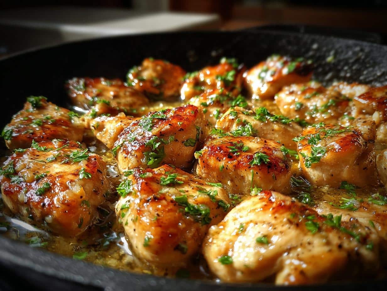 Juicy Keto Lemon Garlic Chicken Skillet in Just 30 Minutes