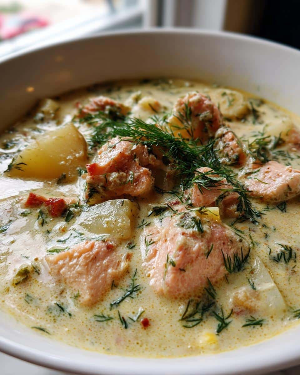 Lemon Dill Salmon Chowder - detail 1