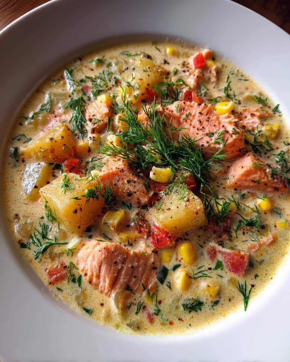 Lemon Dill Salmon Chowder - detail 2