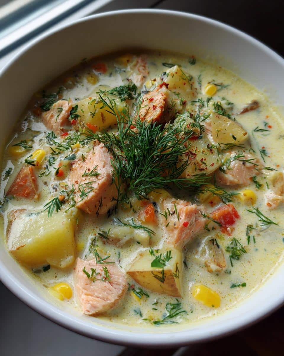 Lemon Dill Salmon Chowder - detail 3