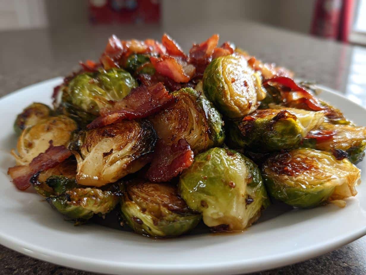 Maple Glazed Brussels Sprouts with Bacon - detail 2