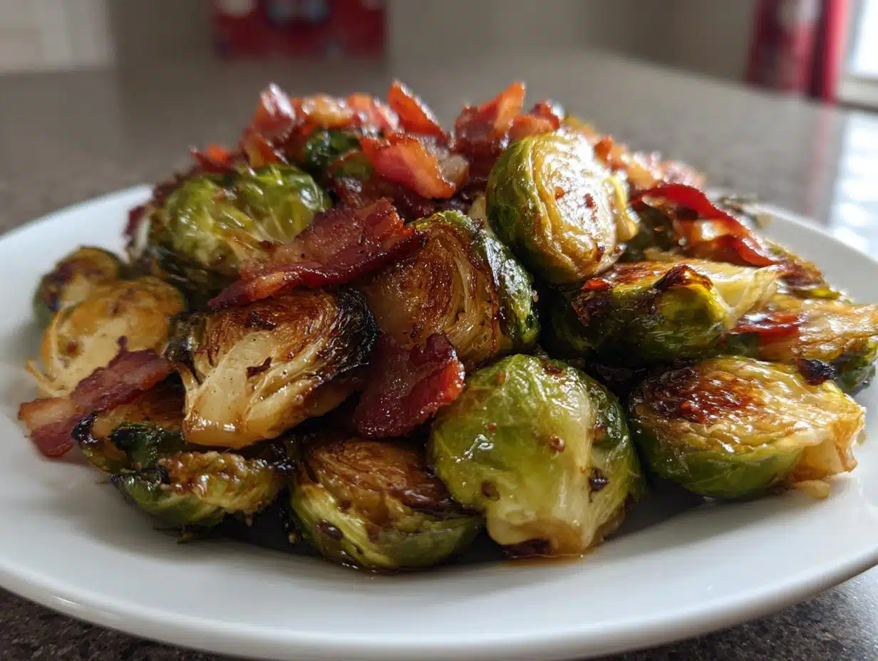 Maple Glazed Brussels Sprouts with Bacon - detail 2