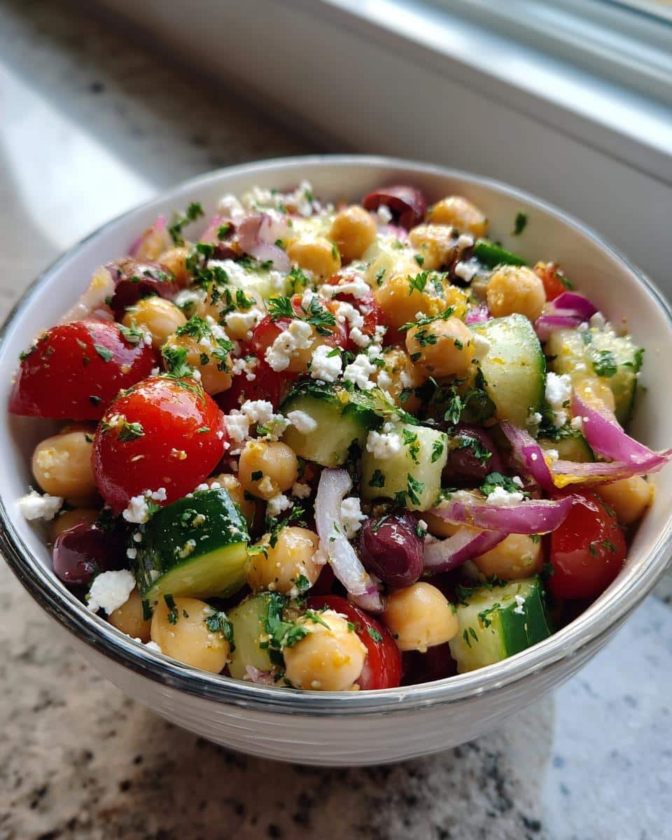 Mediterranean Chickpea Salad - detail 1