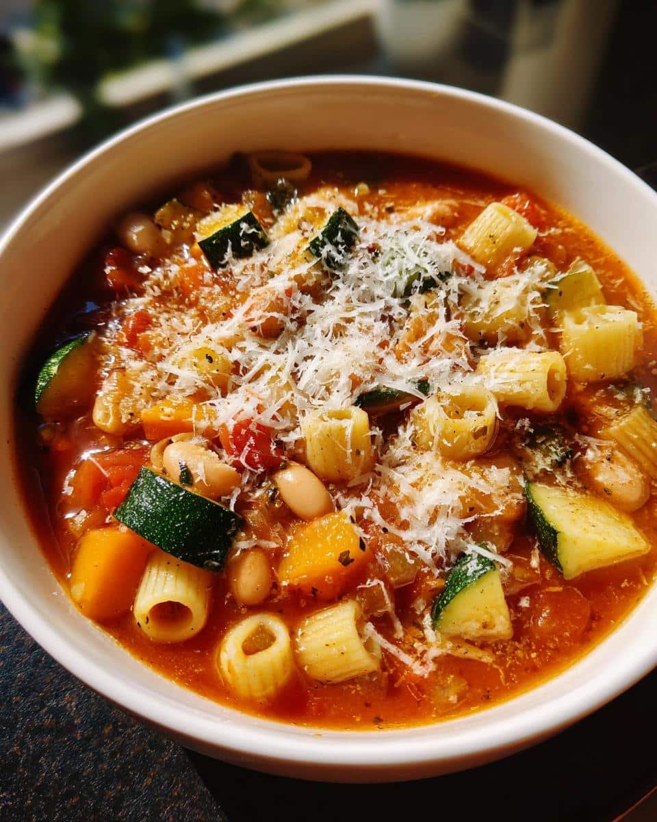 Minestrone Soup with Pasta and Beans - detail 4