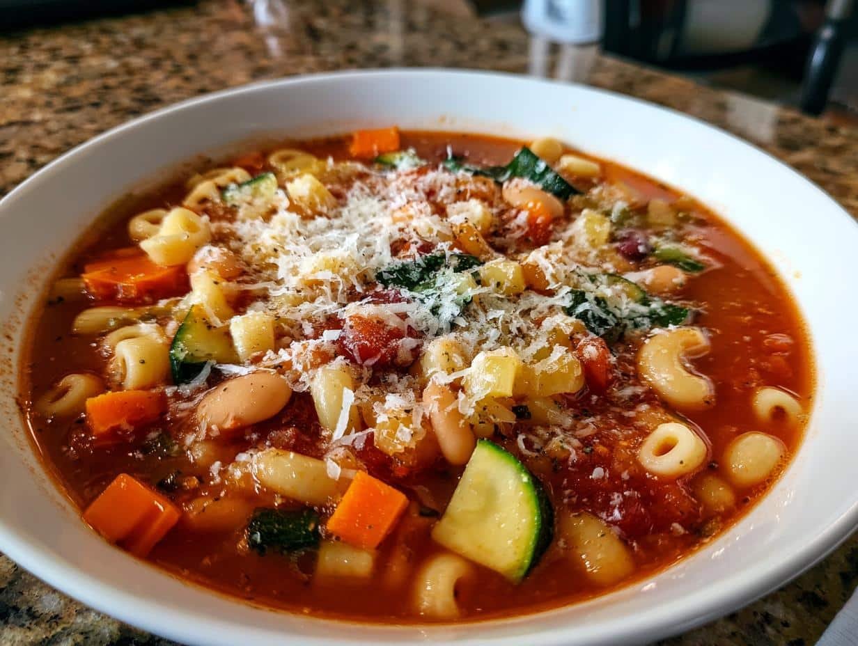 35-Minute Minestrone Soup with Pasta and Beans – Hearty Comfort