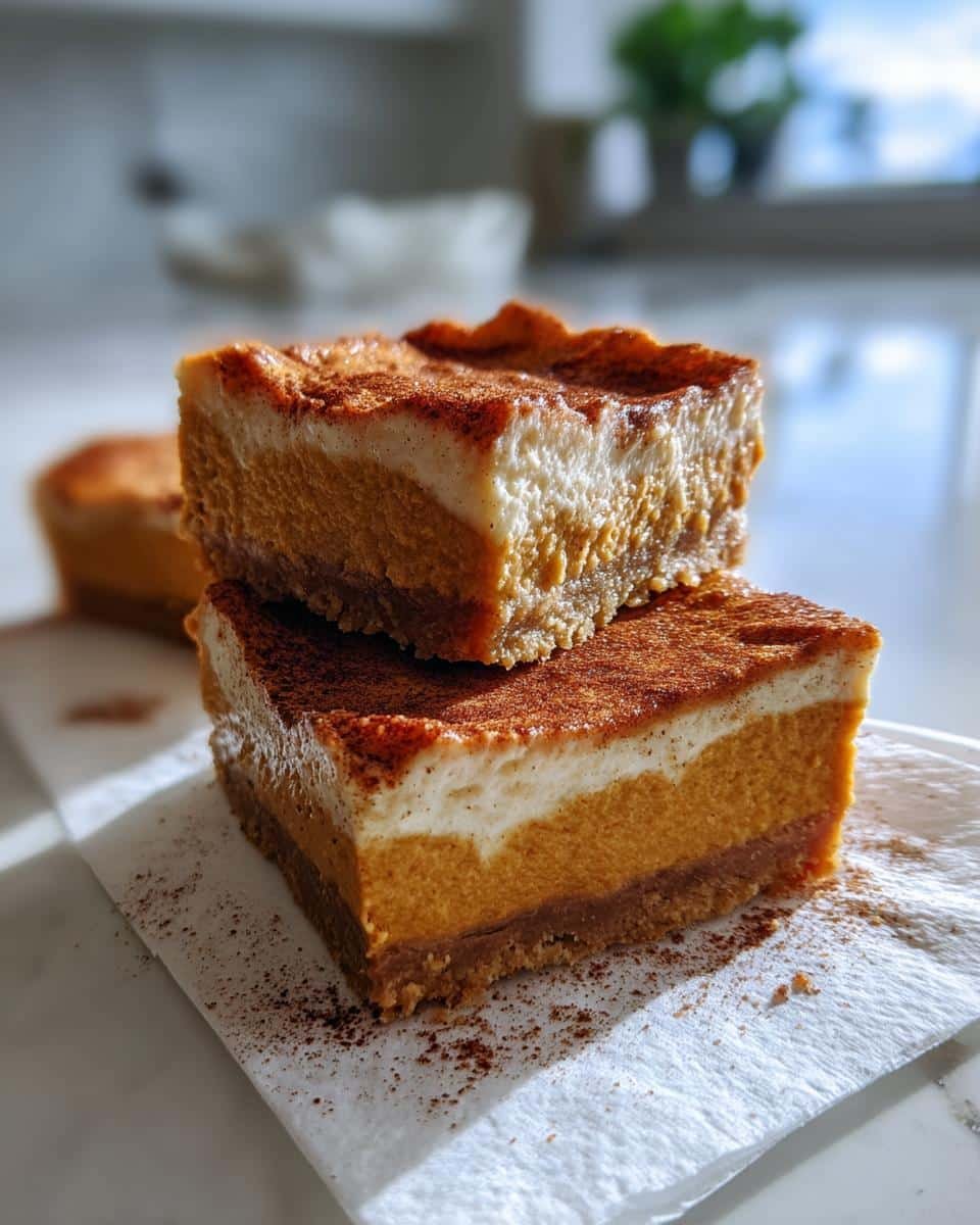 Pumpkin Cheesecake Bars - detail 1