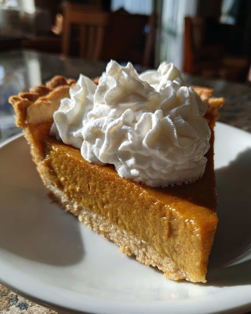 Pumpkin Pie with Whipped Cream - detail 1