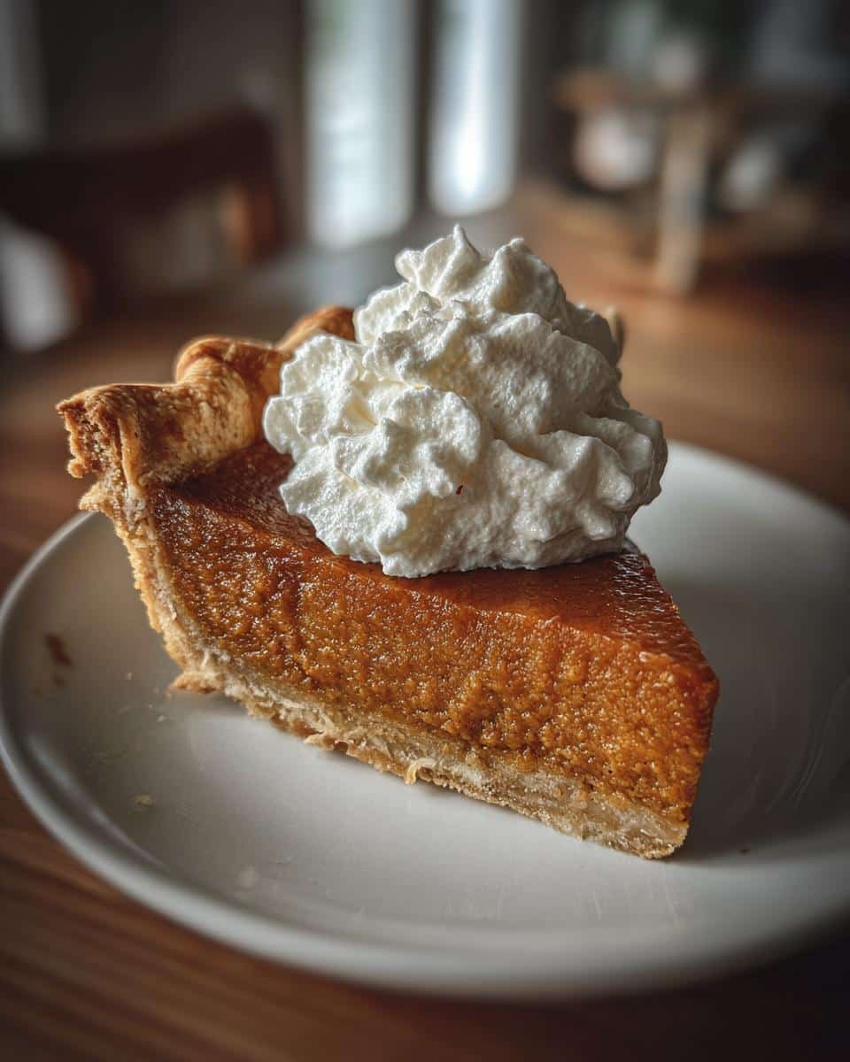 Pumpkin Pie with Whipped Cream - detail 2