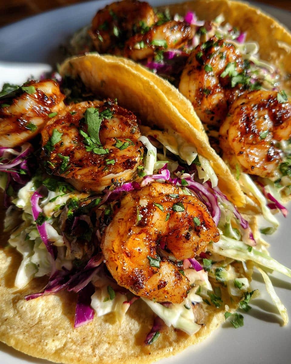 Shrimp Tacos with Lime Slaw - detail 2