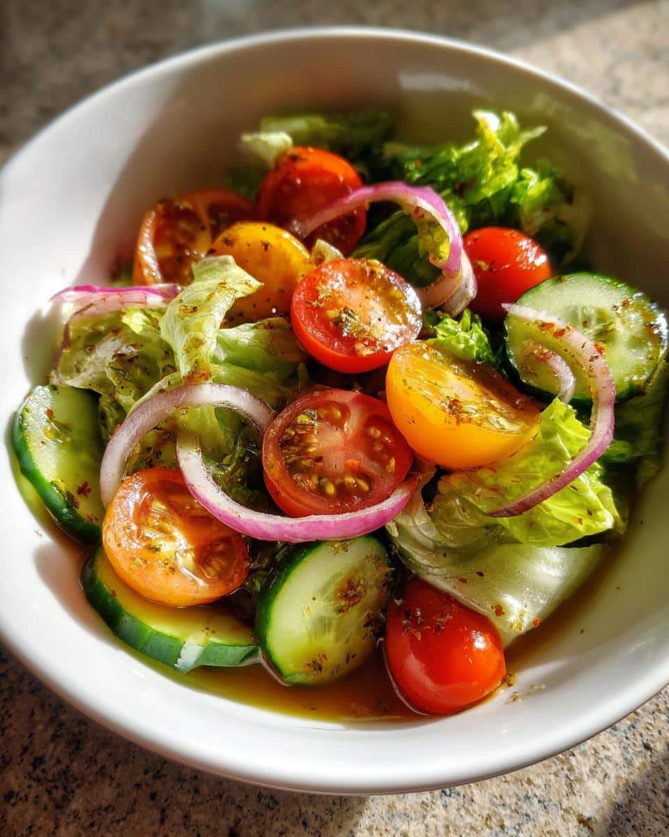 Simple Garden Salad with Vinaigrette - detail 1