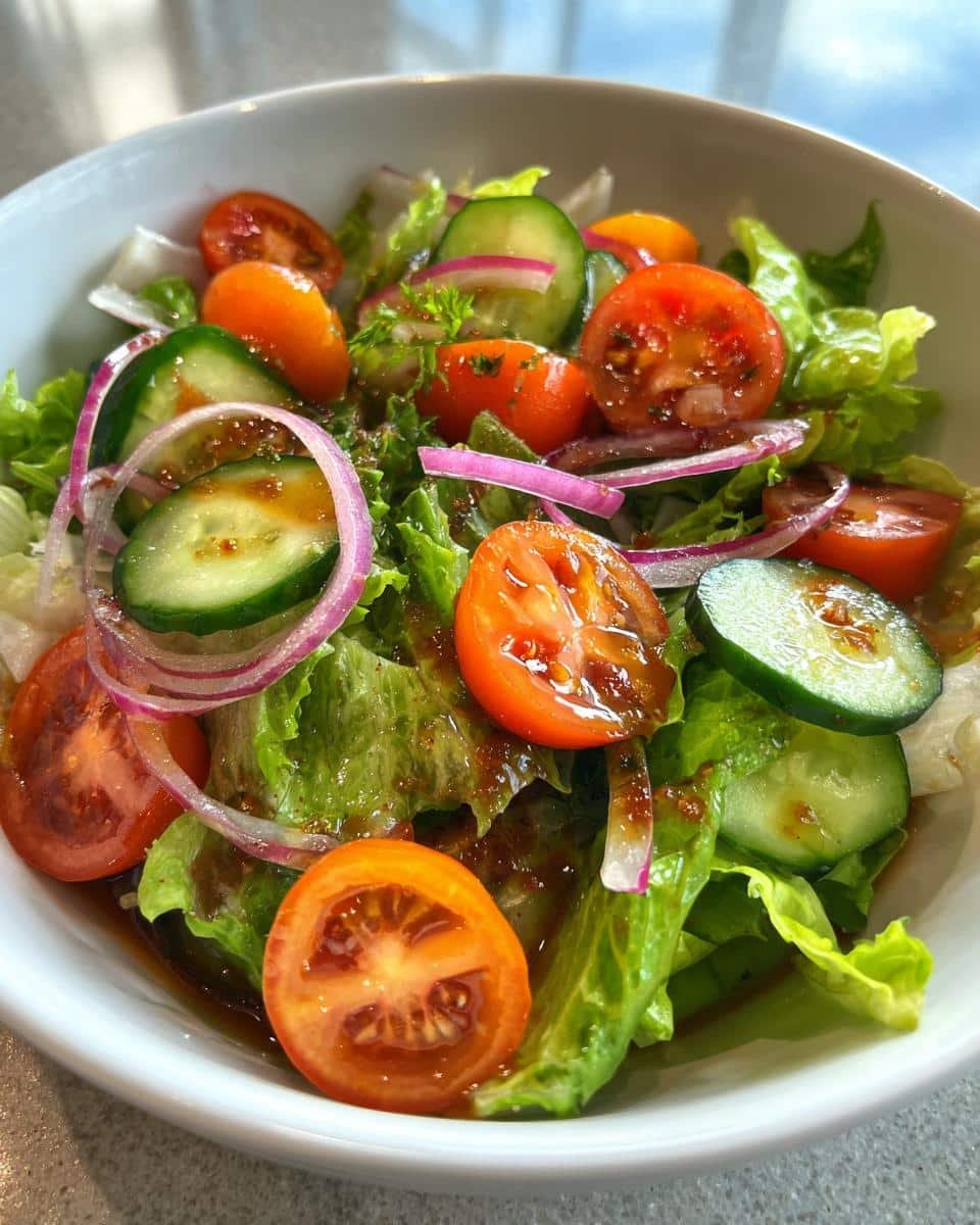 Simple Garden Salad with Vinaigrette - detail 2