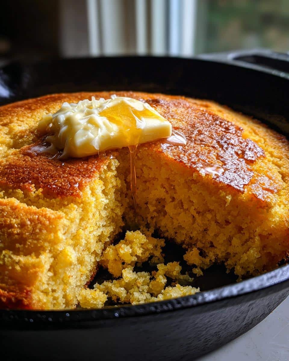 Skillet Cornbread with Honey Butter - detail 1