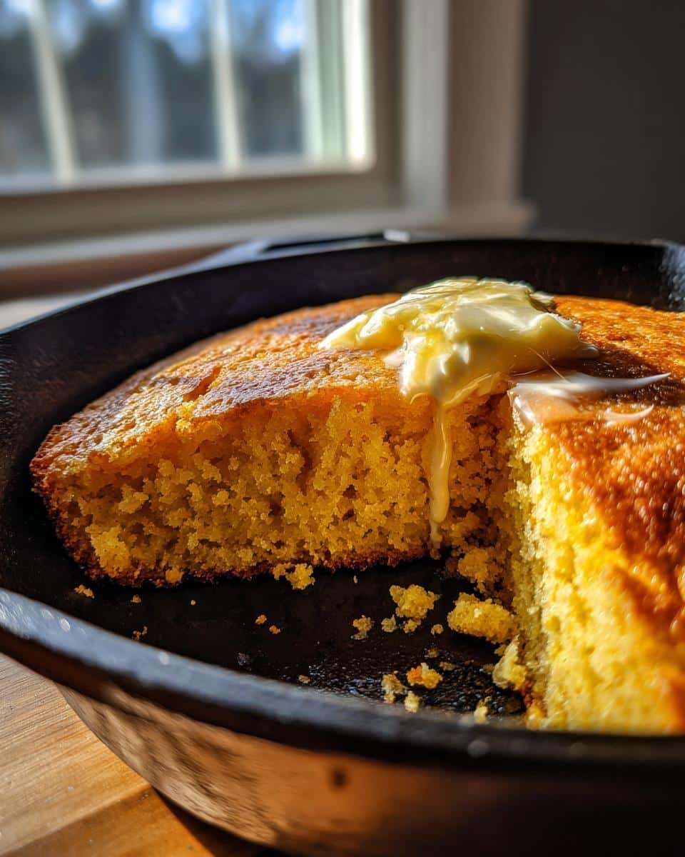 Skillet Cornbread with Honey Butter - detail 2