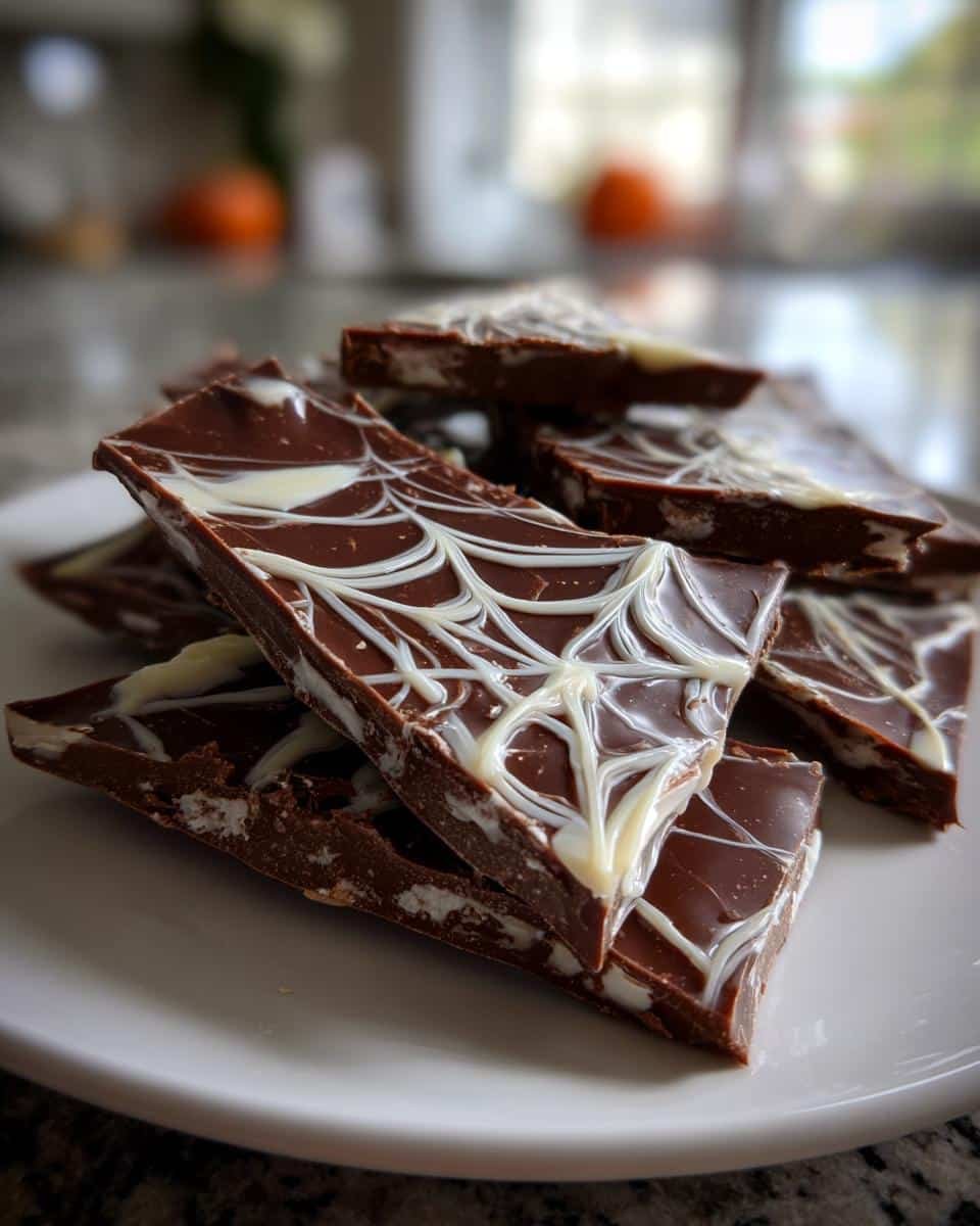 Spiderweb Chocolate Bark - detail 1