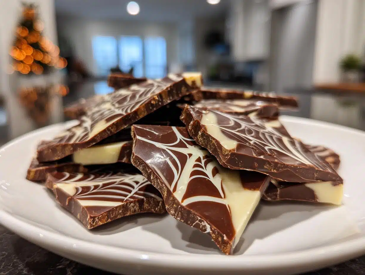 Spiderweb Chocolate Bark