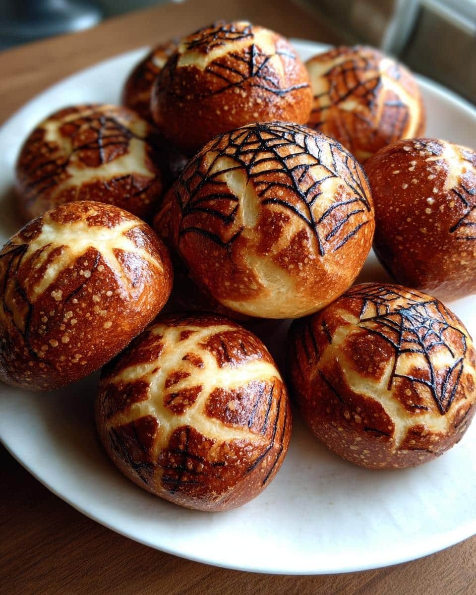 Spiderweb Pretzel Bites - detail 2