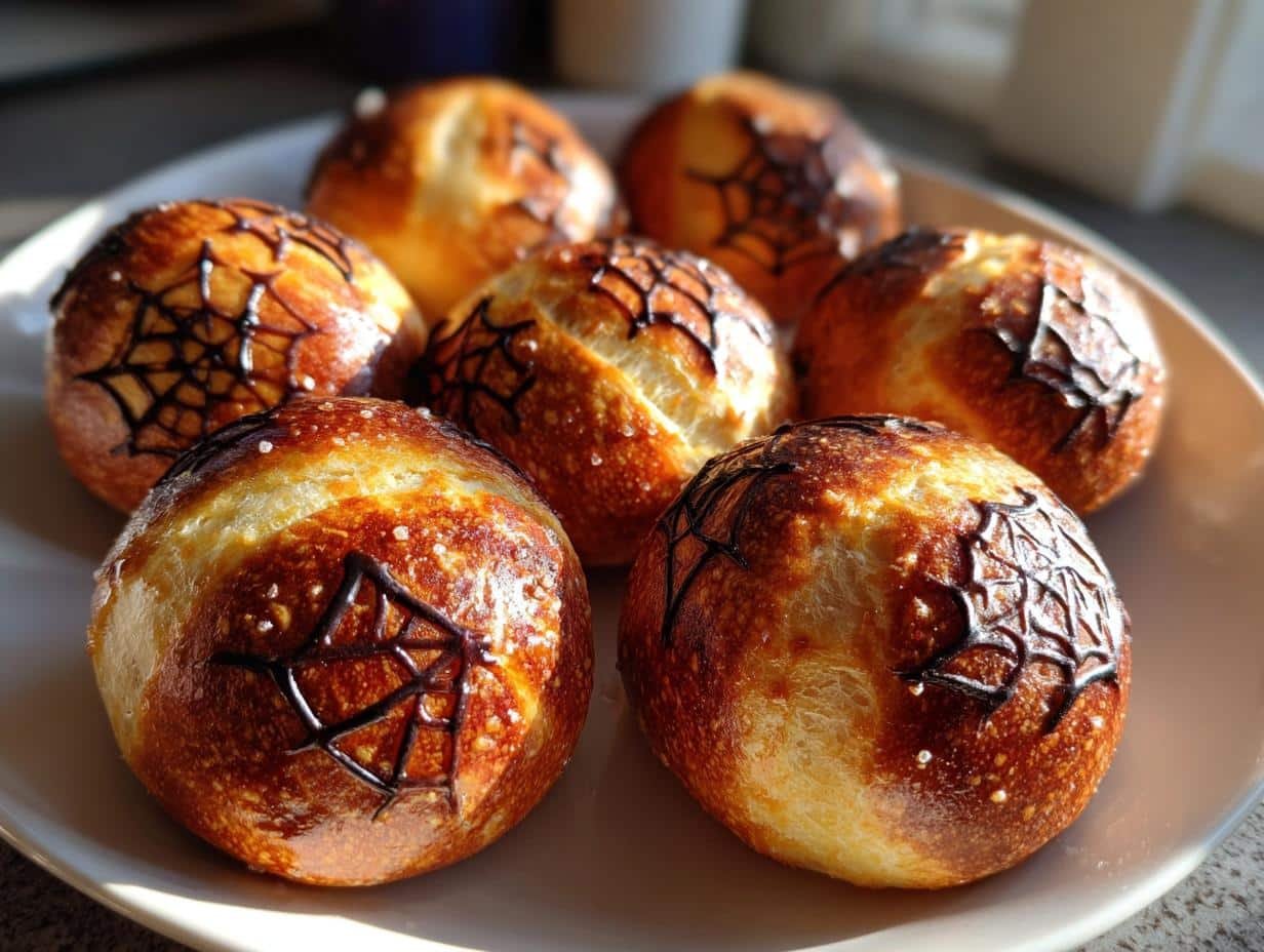 Spiderweb Pretzel Bites - detail 3