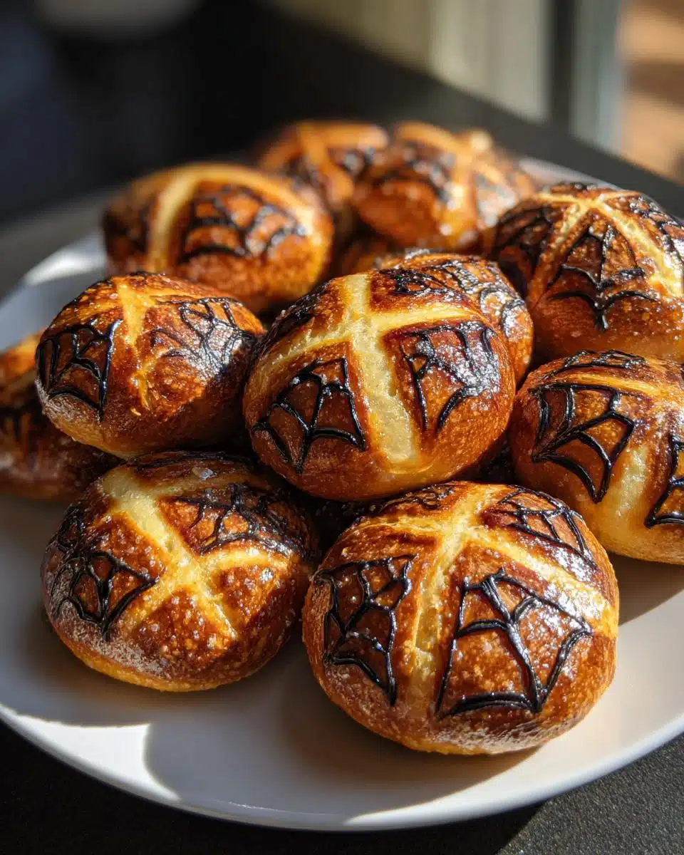 Spiderweb Pretzel Bites