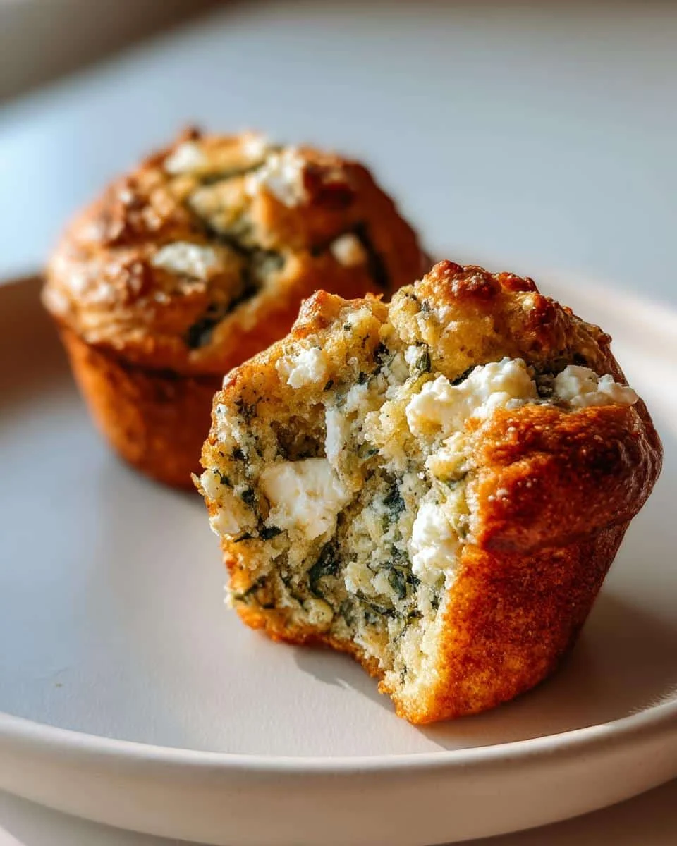 Spinach Feta Muffins - detail 1
