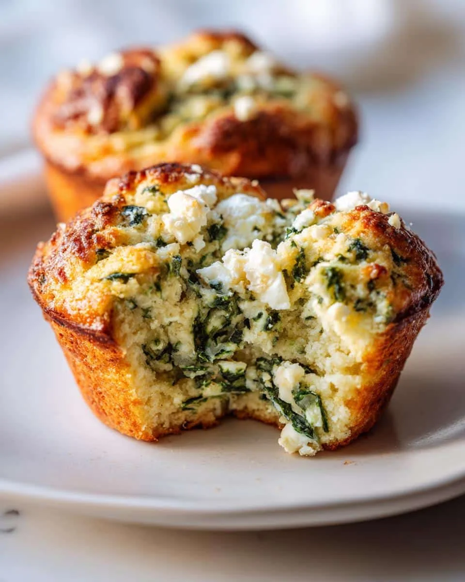 Spinach Feta Muffins - detail 2