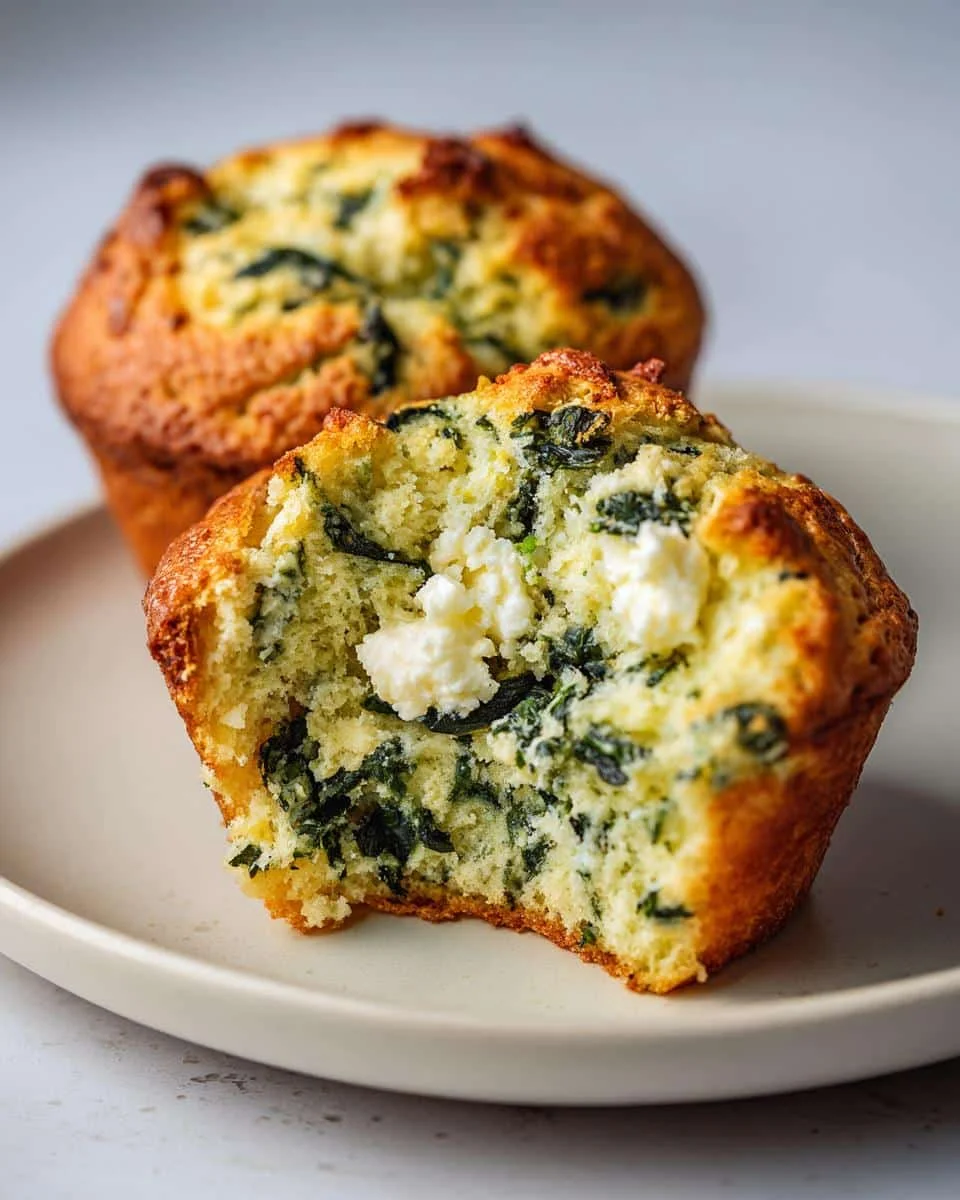 Spinach Feta Muffins - detail 3