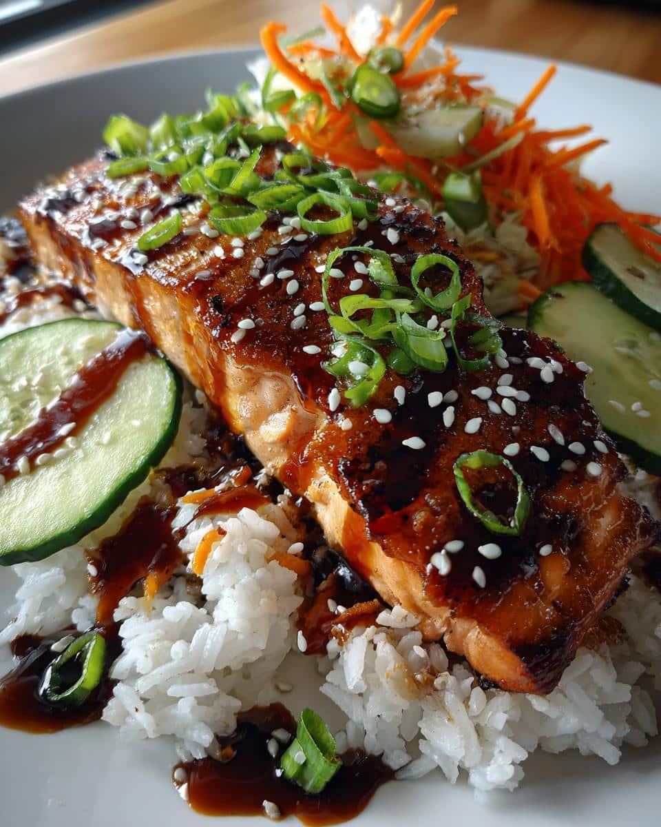 Teriyaki Salmon Rice Bowls - detail 1