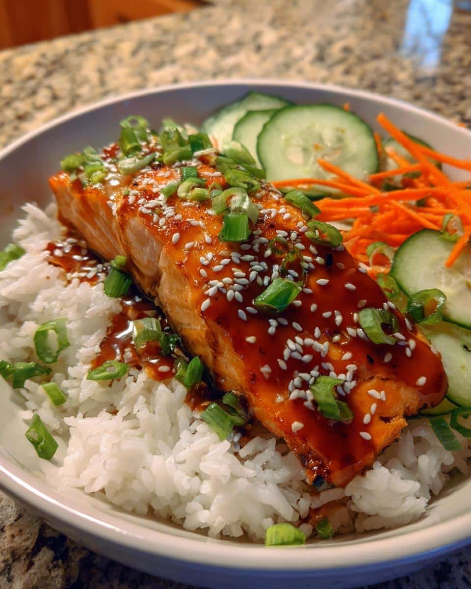 Teriyaki Salmon Rice Bowls - detail 2