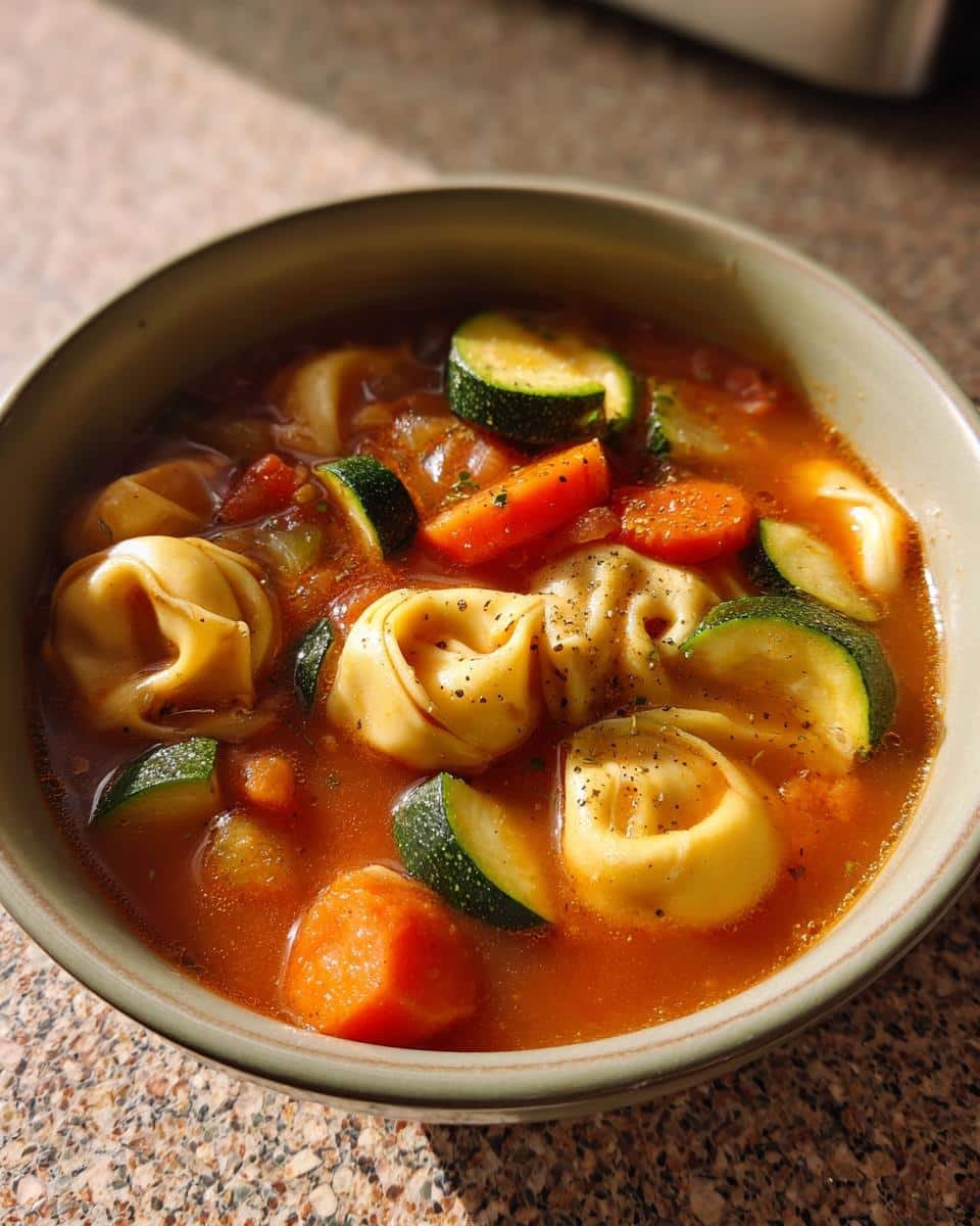 Tortellini Vegetable Soup - detail 3