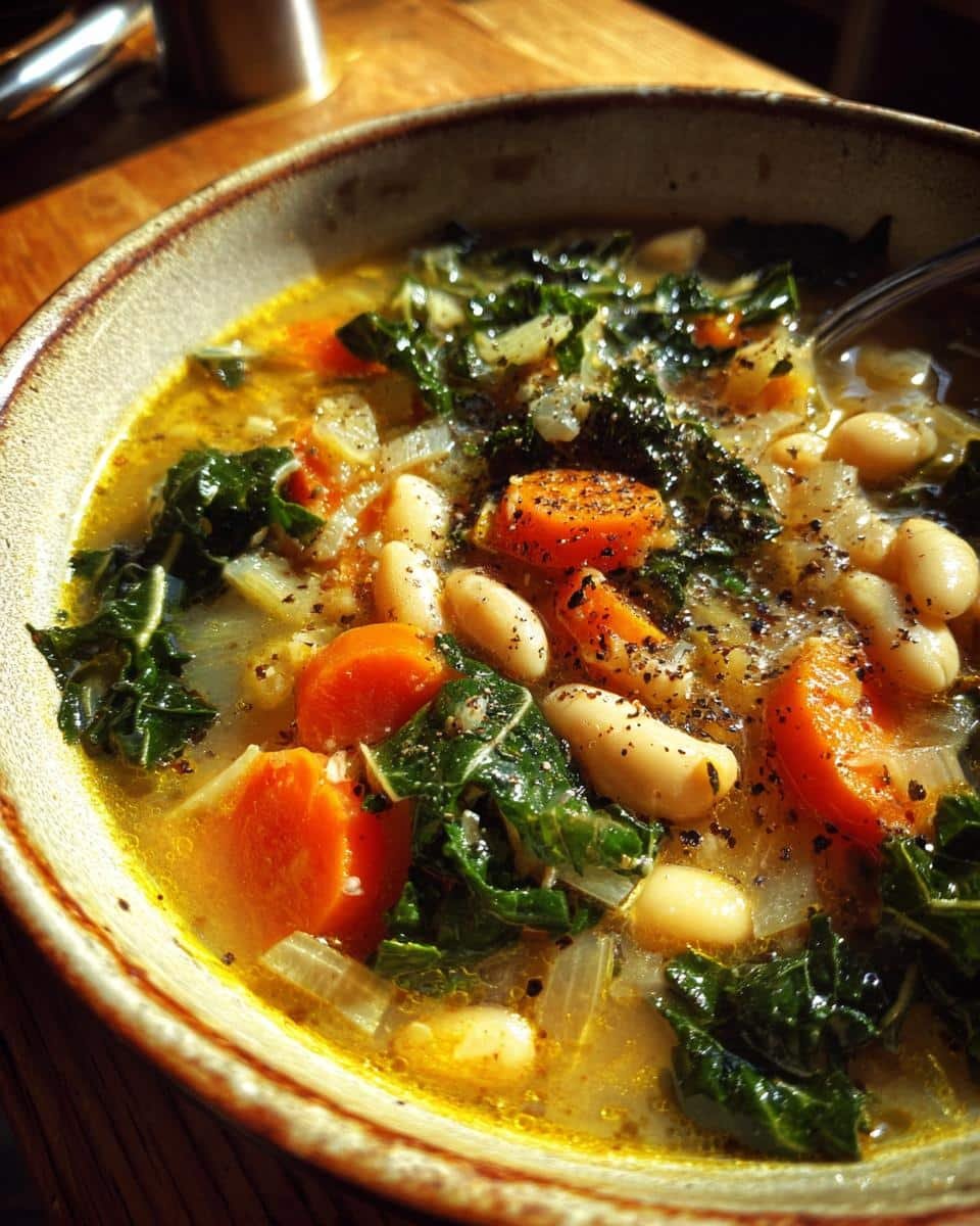 Tuscan White Bean Kale Soup - detail 3