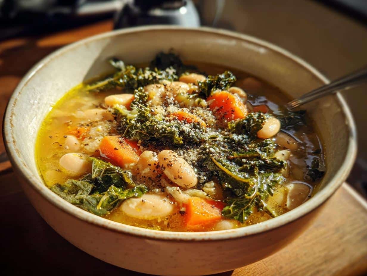 35-Minute Tuscan White Bean Kale Soup Recipe – Blissful Comfort