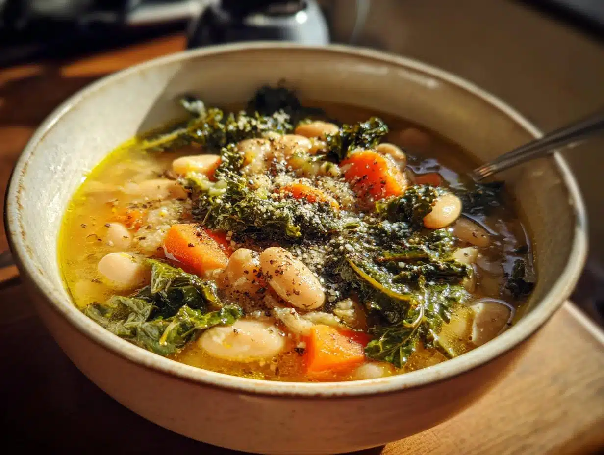 35-Minute Tuscan White Bean Kale Soup Recipe – Blissful Comfort