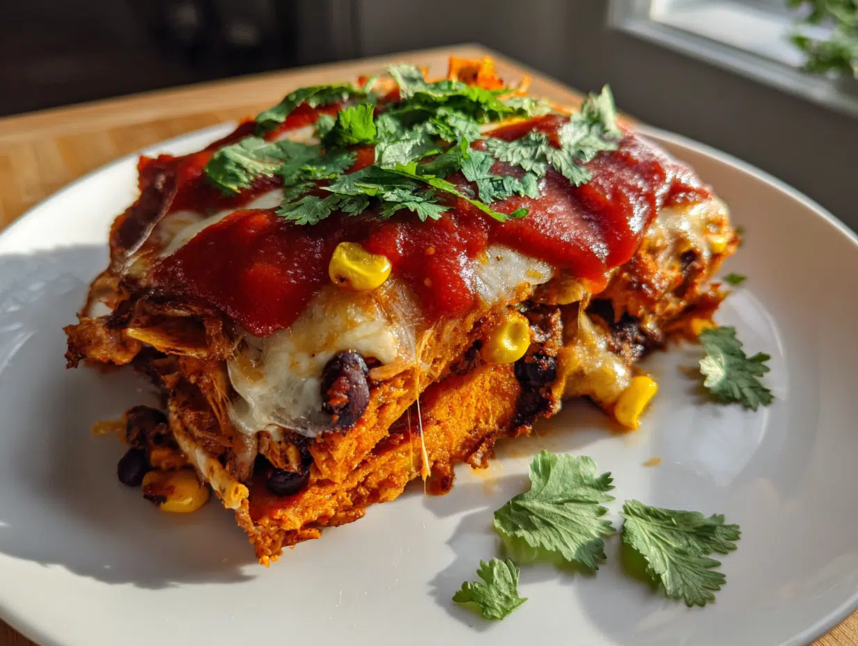 Irresistible Sweet Potato and Black Bean Enchilada Casserole Recipe