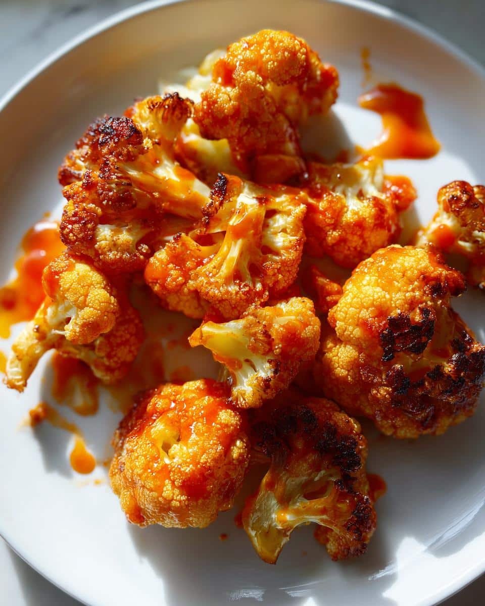 Air fryer buffalo cauliflower bites - detail 1