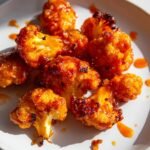 Air fryer buffalo cauliflower bites
