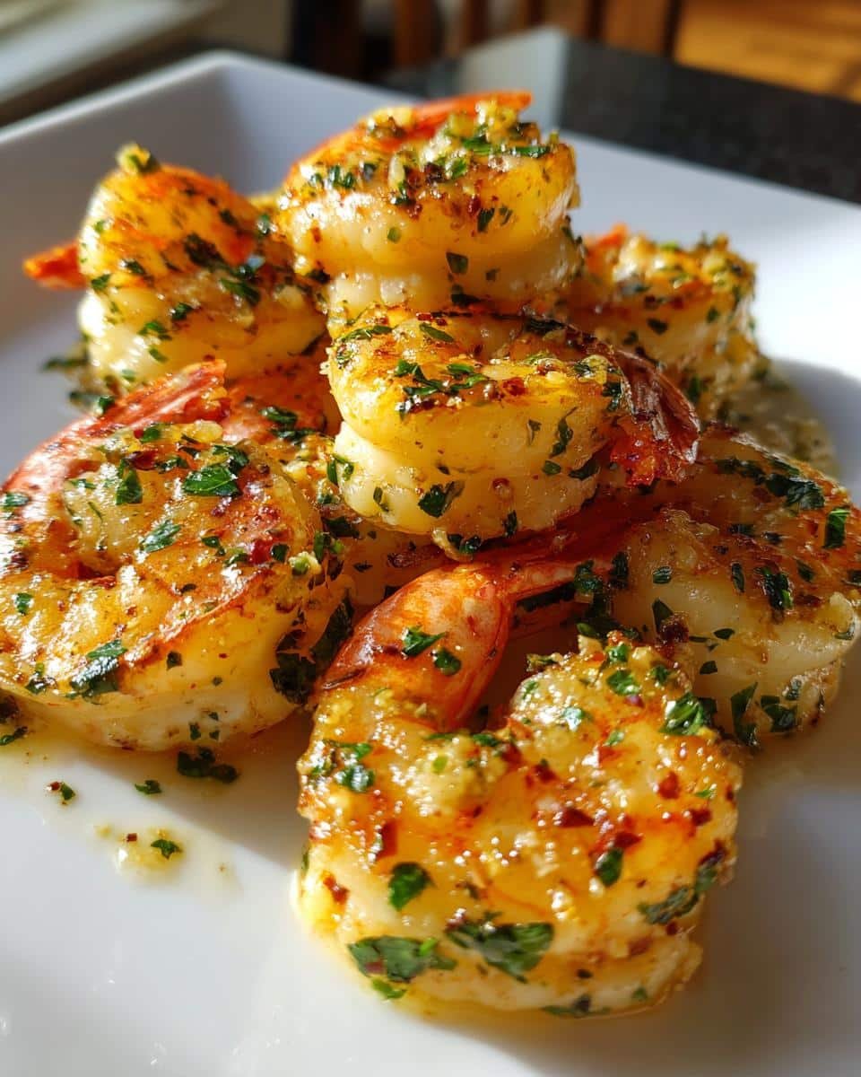 Air fryer garlic butter shrimp - detail 1