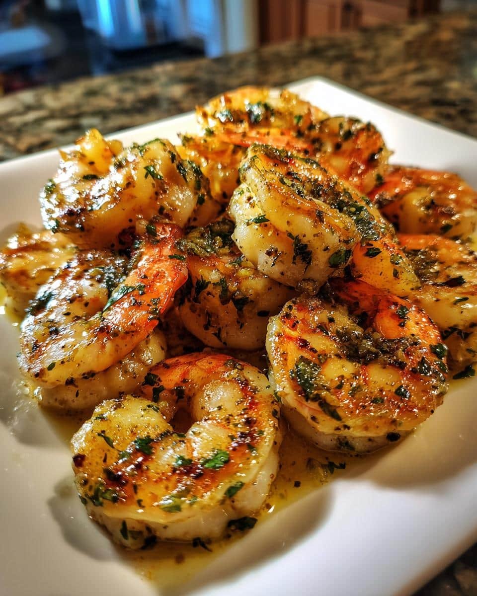 Air fryer garlic butter shrimp - detail 2