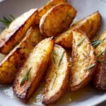 Air fryer garlic herb potato wedges