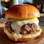 Air fryer mozzarella-stuffed turkey burgers