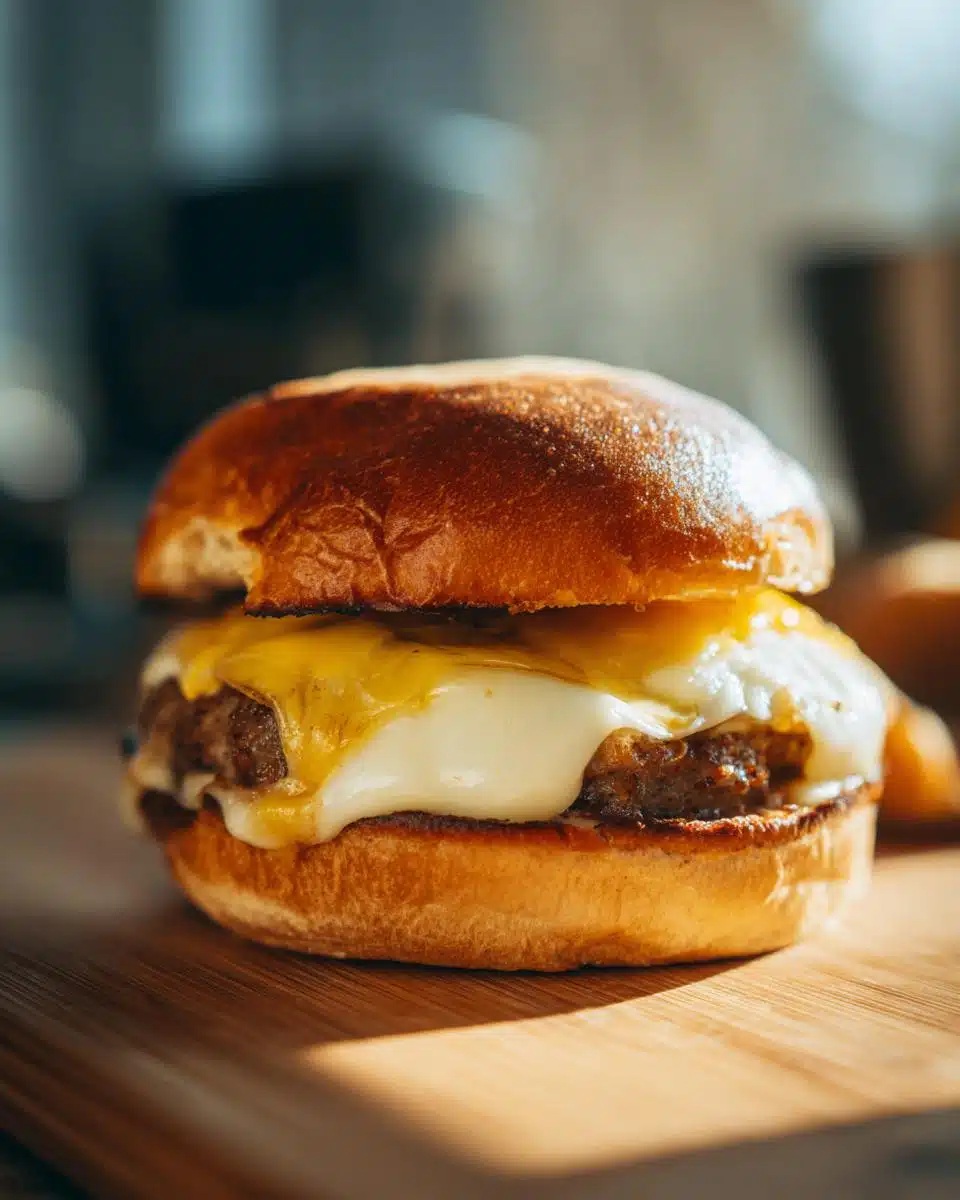 Air fryer mozzarella-stuffed turkey burgers - detail 2