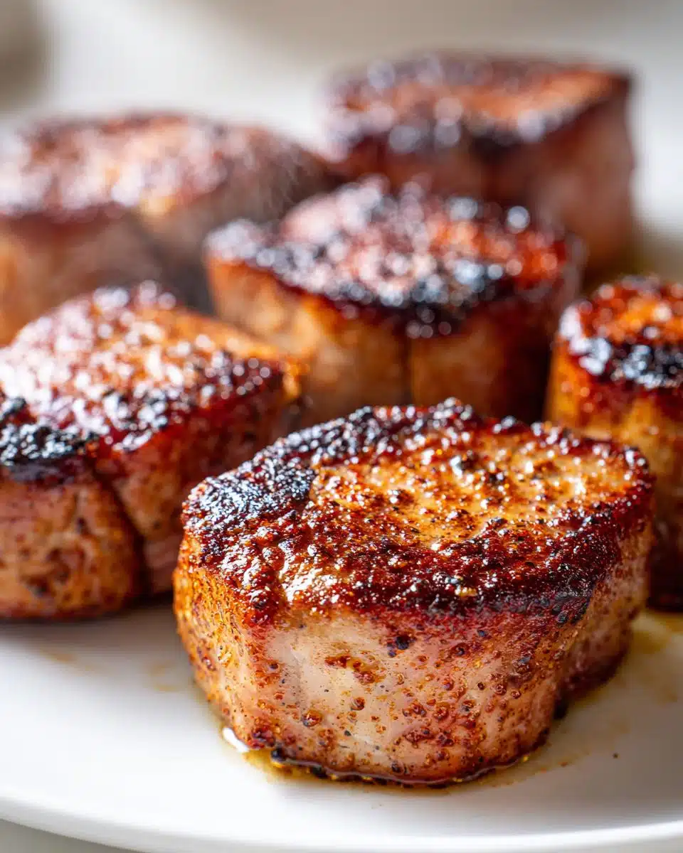 Air fryer pork tenderloin medallions - detail 2