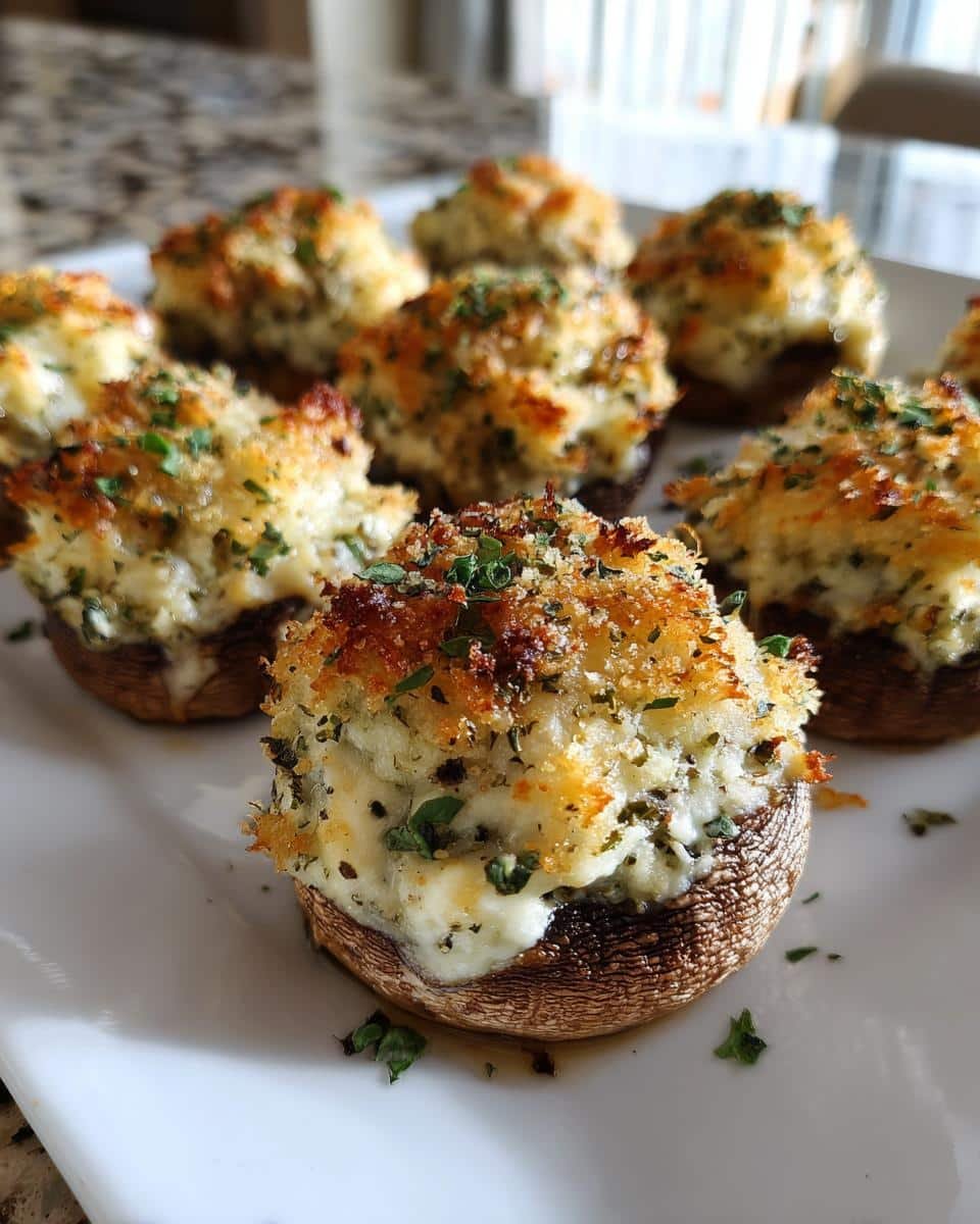 20-Minute Air Fryer Stuffed Mushrooms with Herbed Cheese You’ll Crave