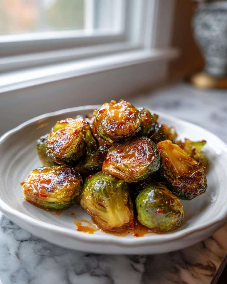 Air fryer sweet chili Brussels sprouts - detail 1