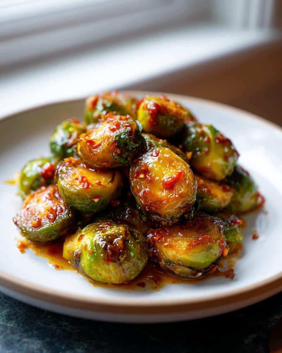 Air fryer sweet chili Brussels sprouts - detail 2