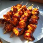 Air fryer teriyaki chicken skewers